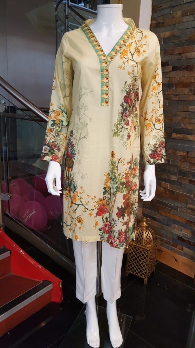 Digital Printed 2 Pcs Dress by Zaiwa 27