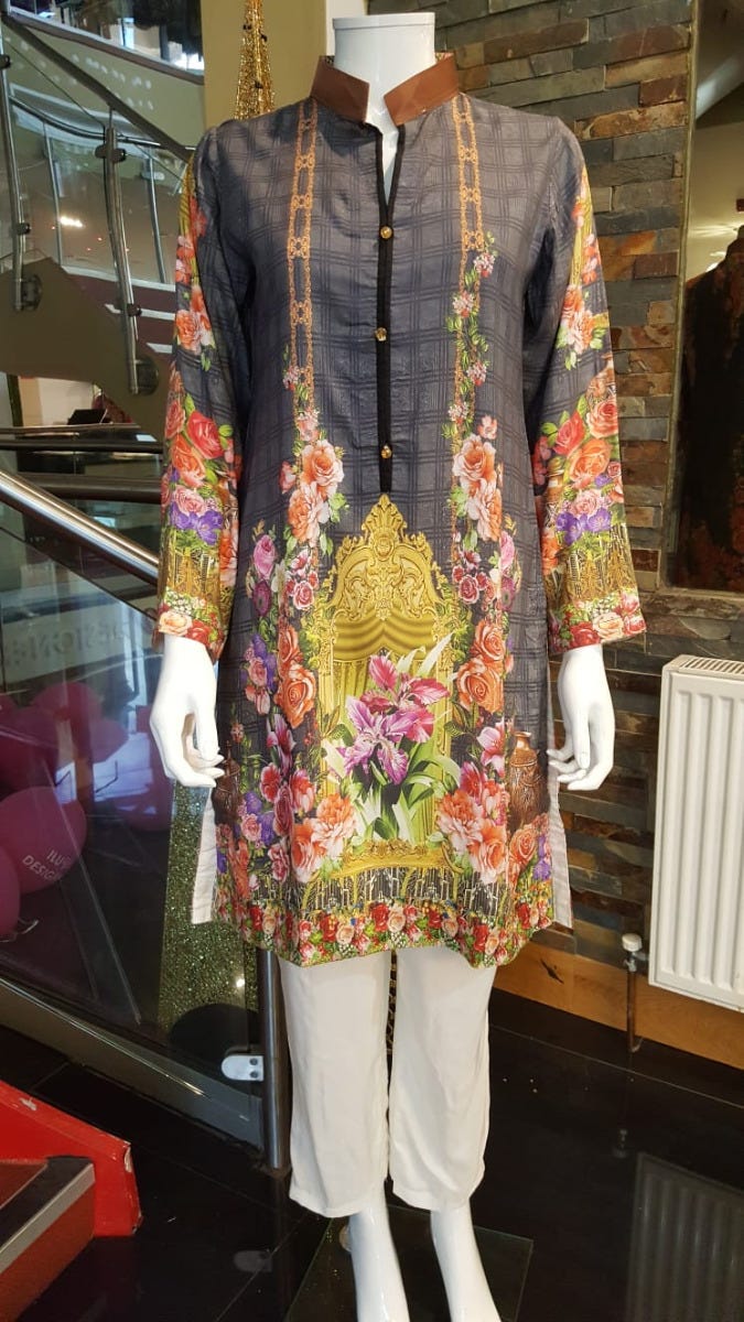 Digital Printed 2 Pcs Dress by Zaiwa 01