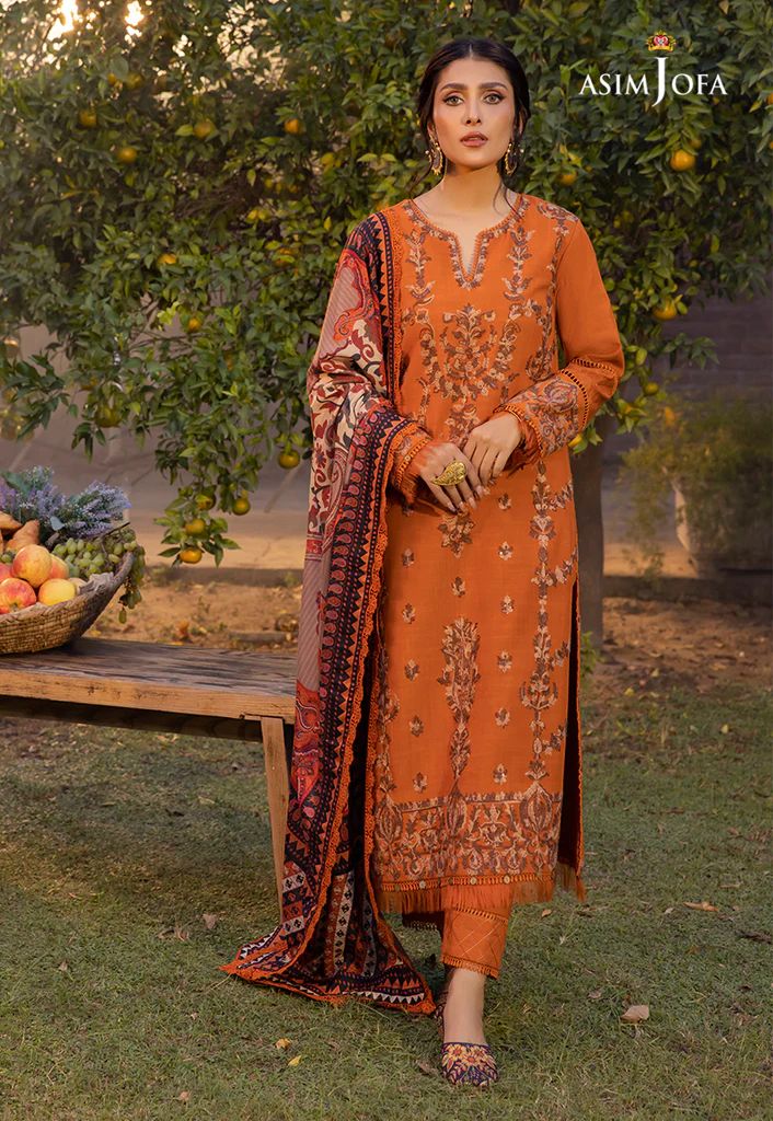 asim jofa orange dress Asim Jofa Chiffon, Organza, Pink & Orange Jhilmil Collection Sara Clothes