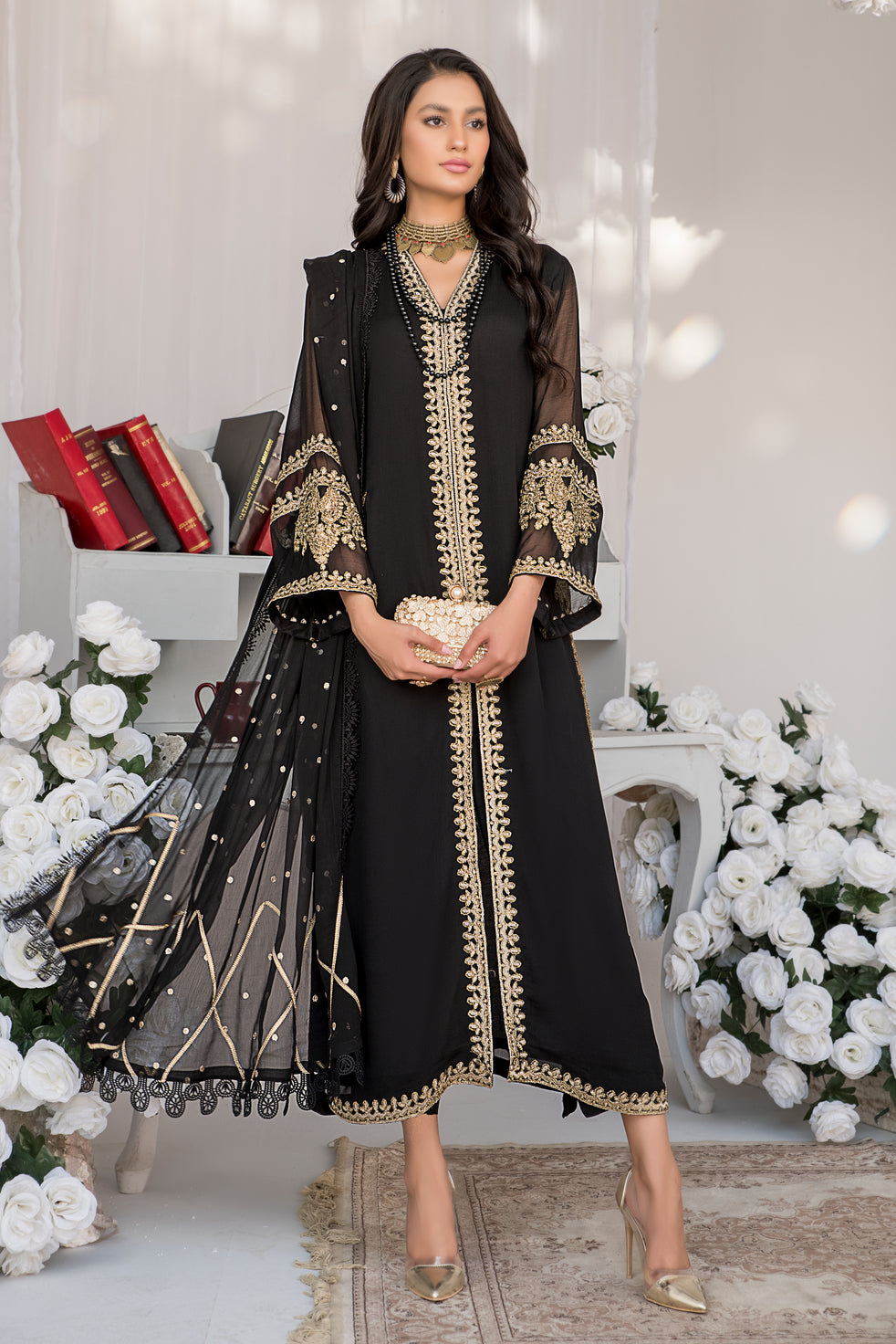 Aleezay Formal Chiffon Dress 05