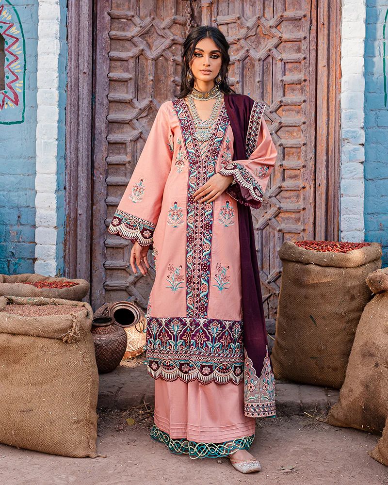3pc Ready to Wear Khaddar Pashmina Shawl Dress 05