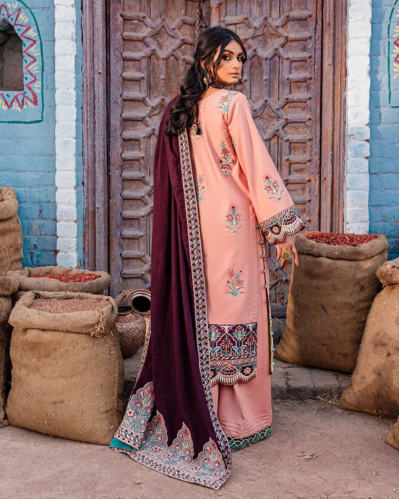 3pc Ready to Wear Khaddar Pashmina Shawl Dress 05