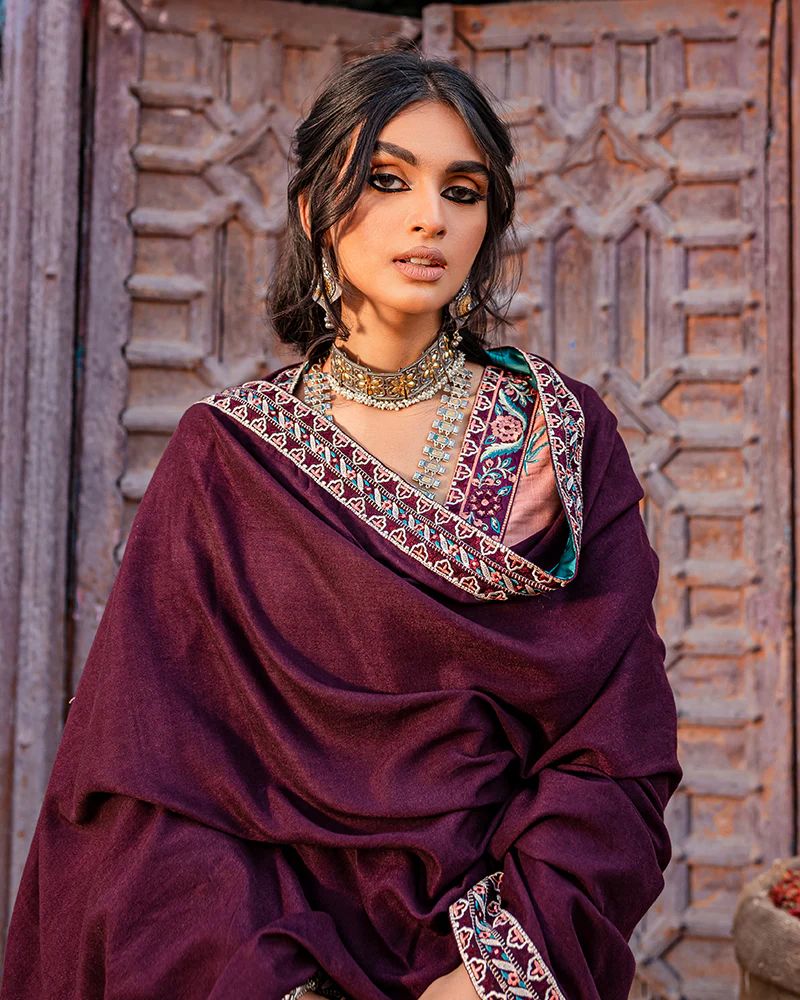 3pc Ready to Wear Khaddar Pashmina Shawl Dress 05