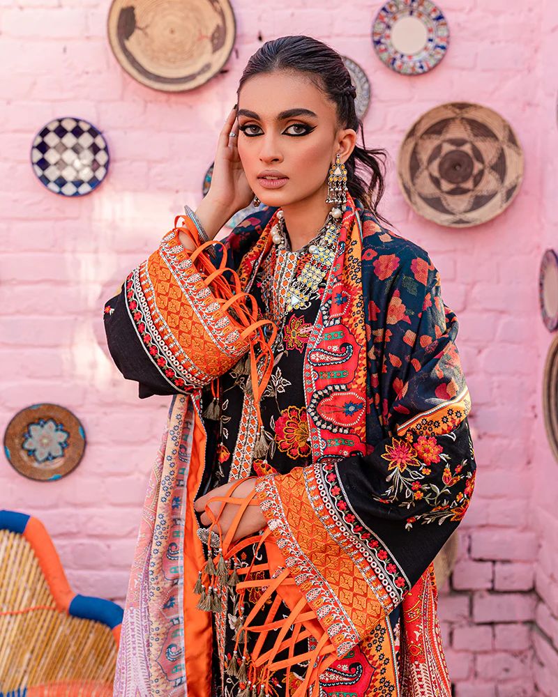 3pc Ready to Wear Khaddar Pashmina Shawl Dress 07