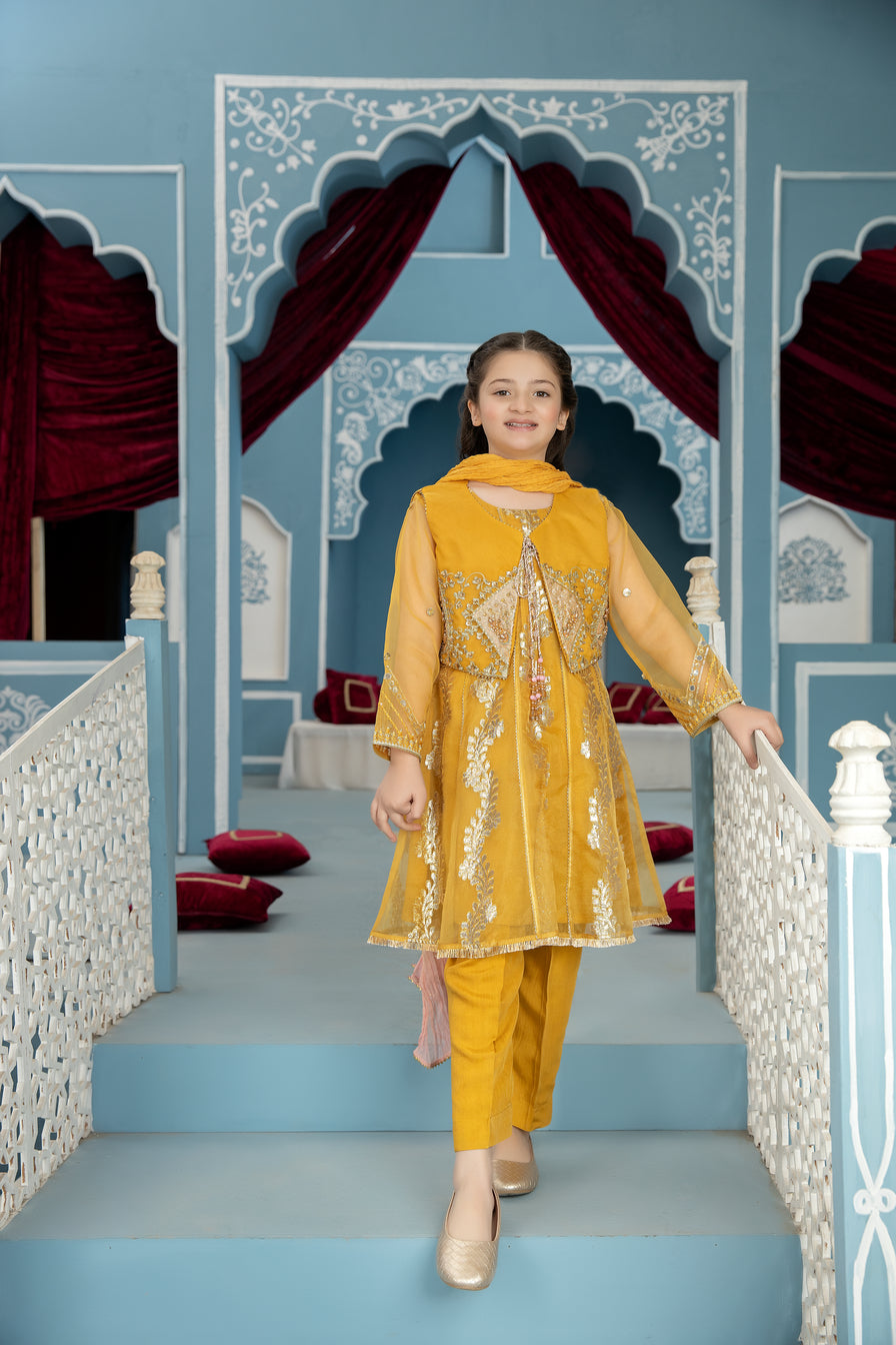 3pc Formal Handwork Girls Dress 01