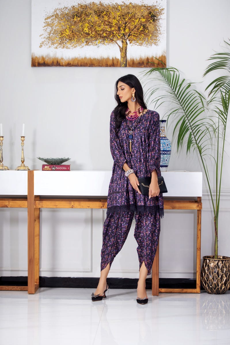Ready to Wear 2 Pcs Linen Dress by Aabpara 03