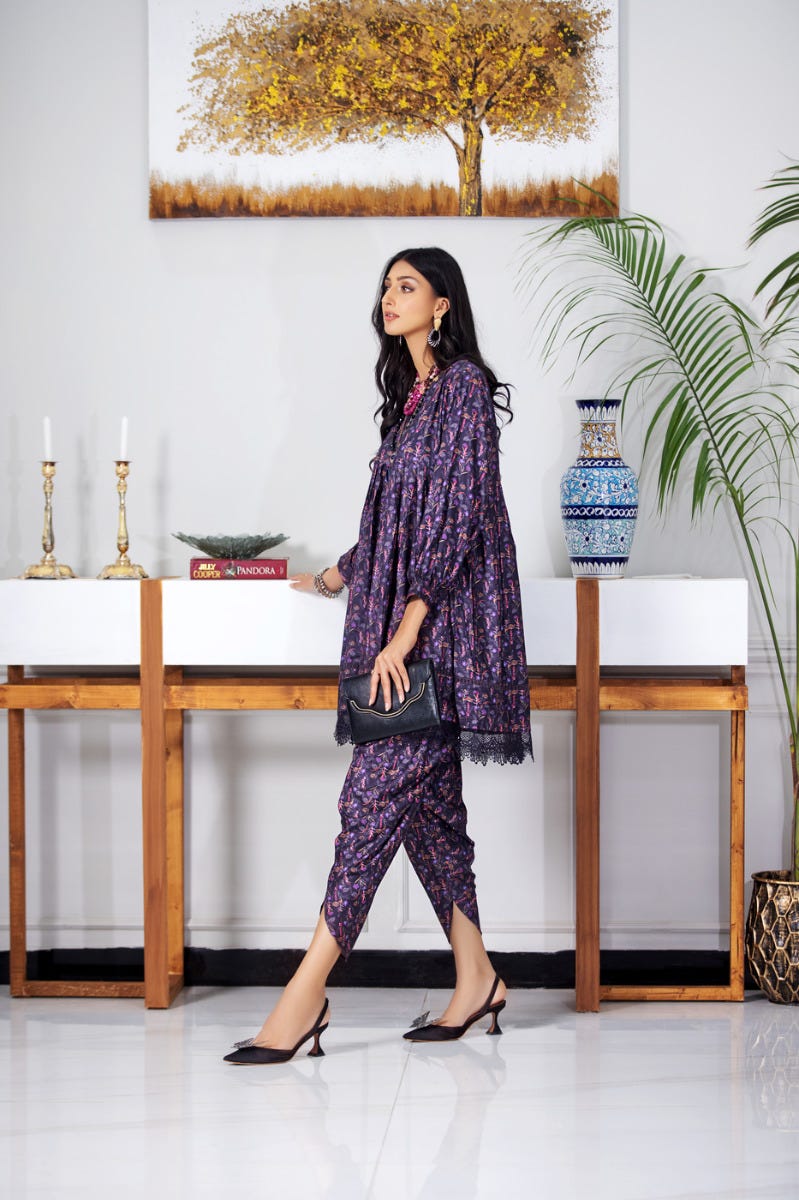 Ready to Wear 2 Pcs Linen Dress by Aabpara 03