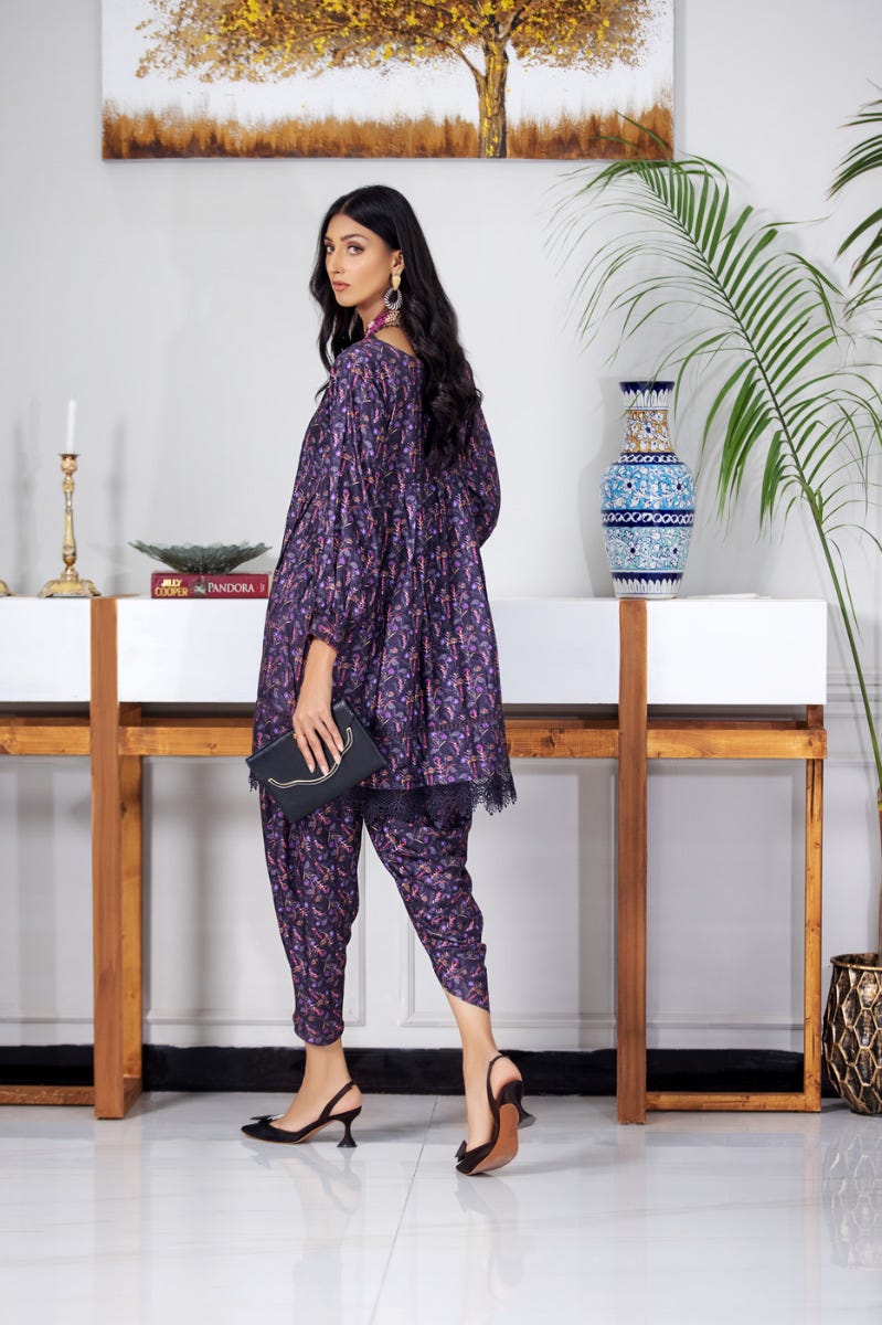 Ready to Wear 2 Pcs Linen Dress by Aabpara 03