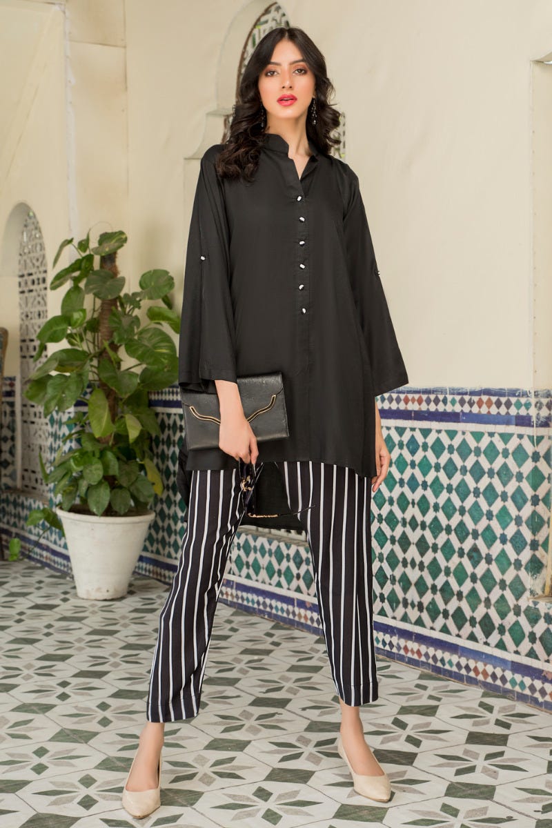 Ready to Wear Linen 2 Pcs Dress by Aabpara 08