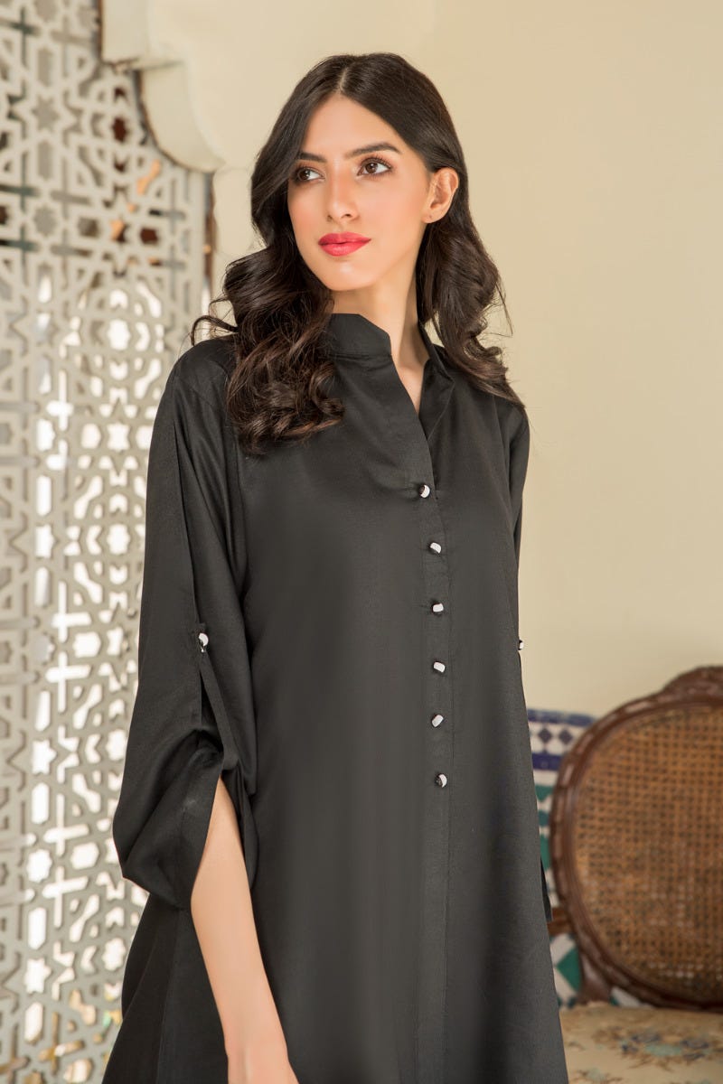 Ready to Wear Linen 2 Pcs Dress by Aabpara 08