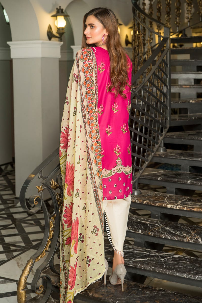 Ready to Wear 3 Pcs Lawn Embroidered Dress by Aabpara 07