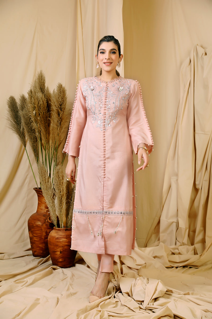 korean silk dress in pakistan 2 Piece