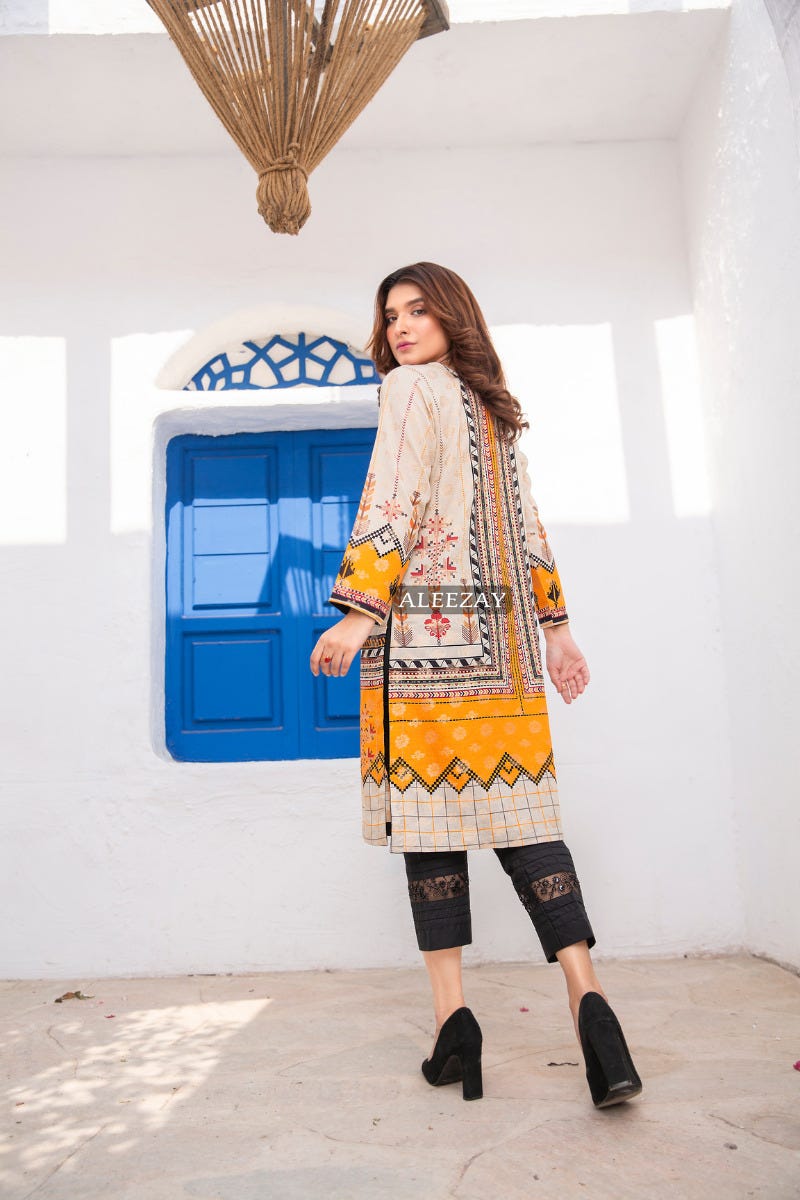 Ready to Wear 2 Pcs Dress with Handwork Details by Aleezay 04