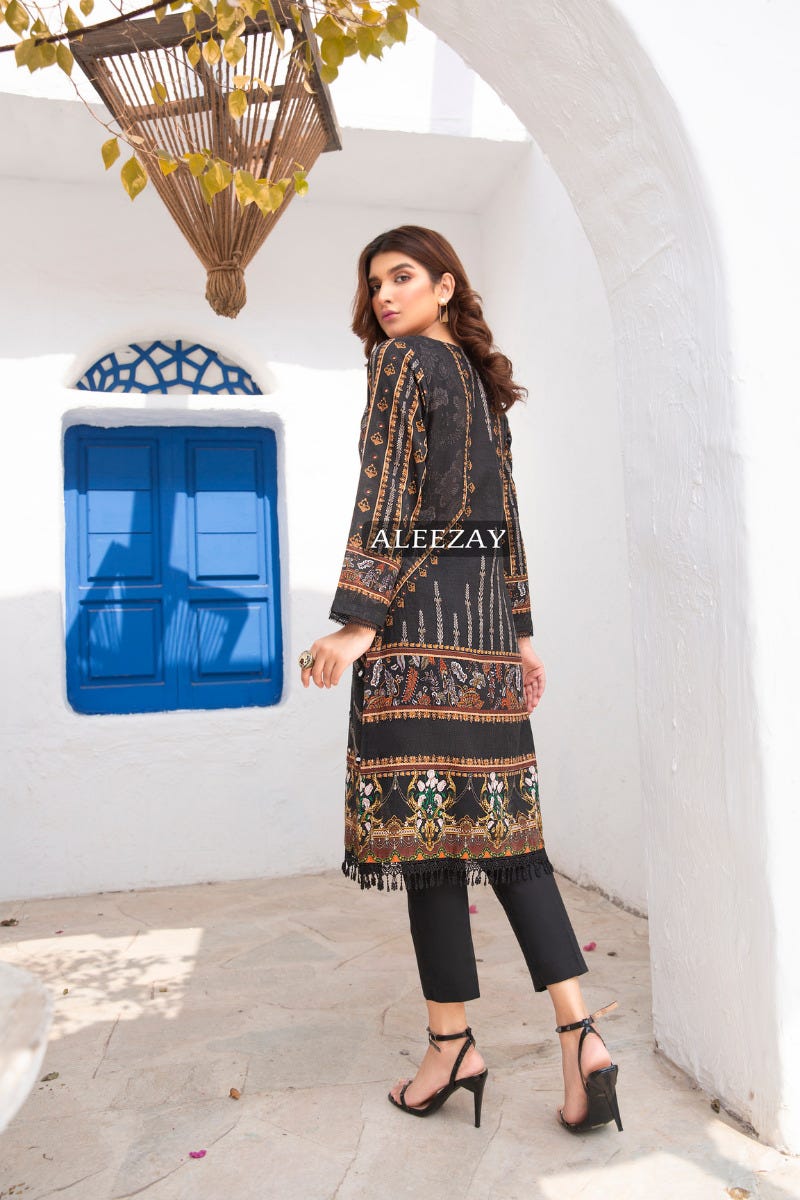Ready to Wear 2 Pcs Dress with Handwork Details by Aleezay 01