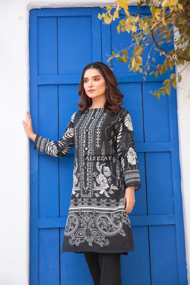 Ready to Wear 2 Pcs Dress with Handwork Details by Aleezay 08