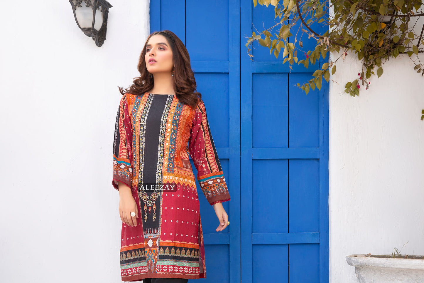 Ready to Wear 2 Pcs Dress with Handwork Details by Aleezay 09