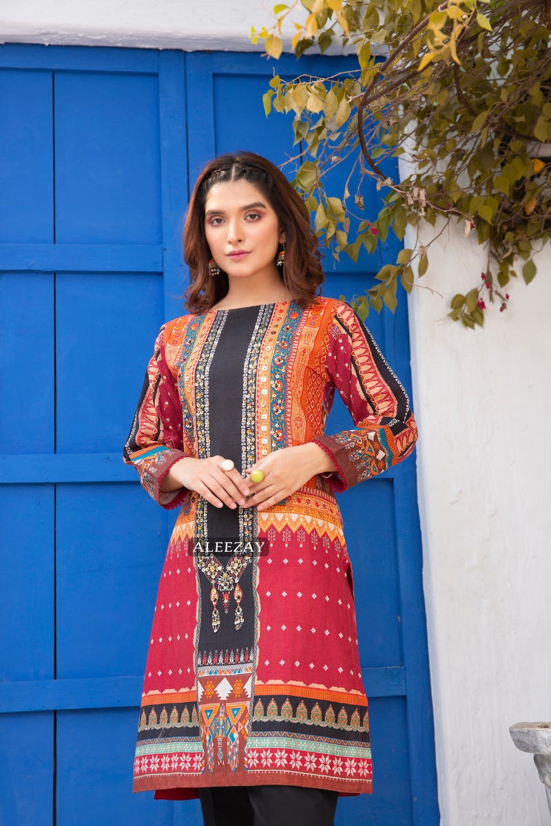 Ready to Wear 2 Pcs Dress with Handwork Details by Aleezay 09
