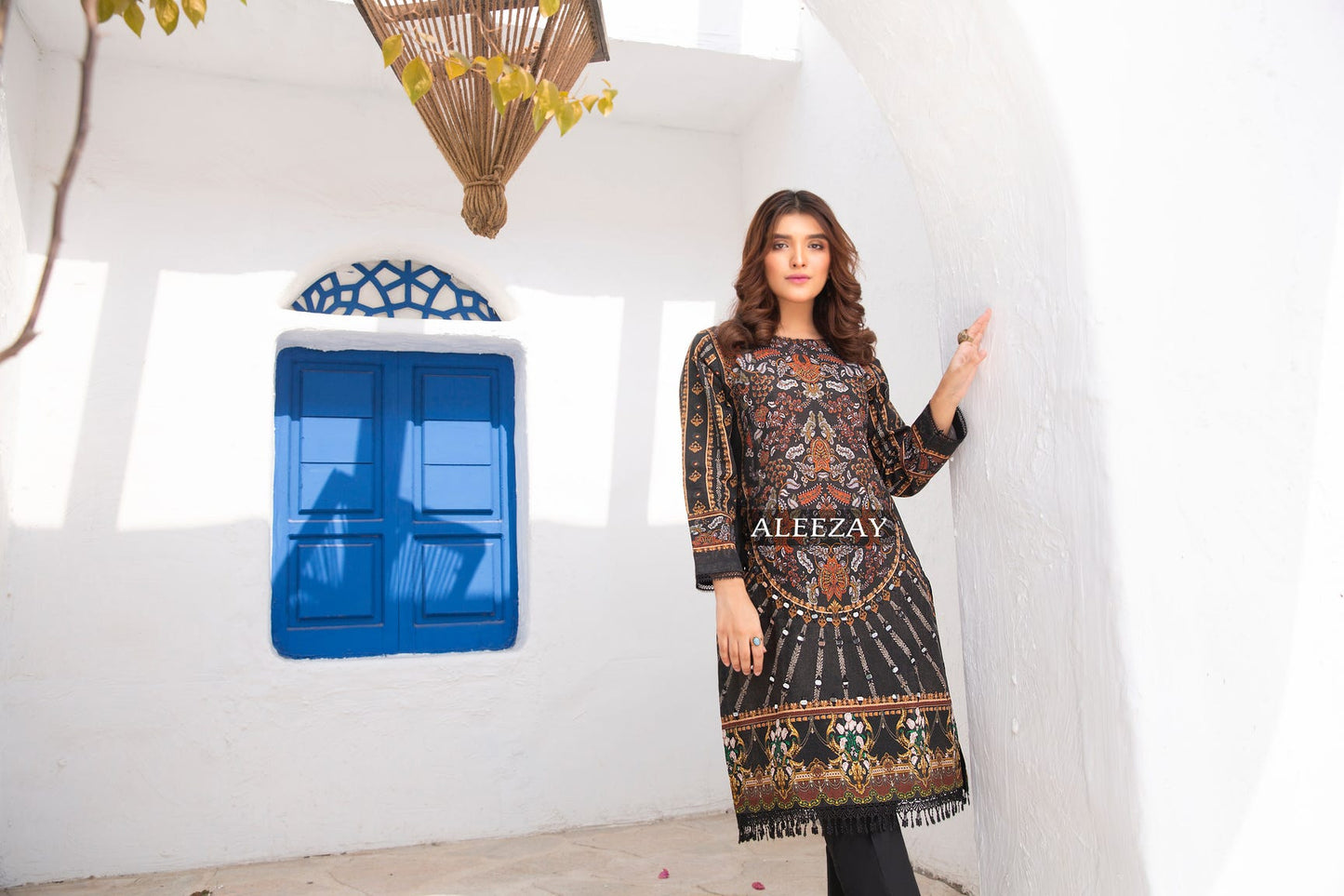 Ready to Wear 2 Pcs Dress with Handwork Details by Aleezay 01