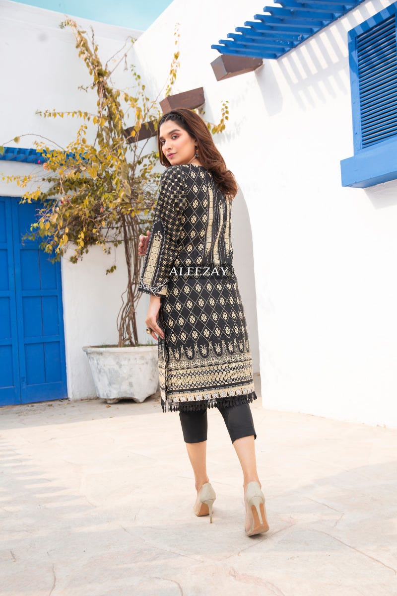 Ready to Wear 2 Pcs Dress with Handwork Details by Aleezay 12