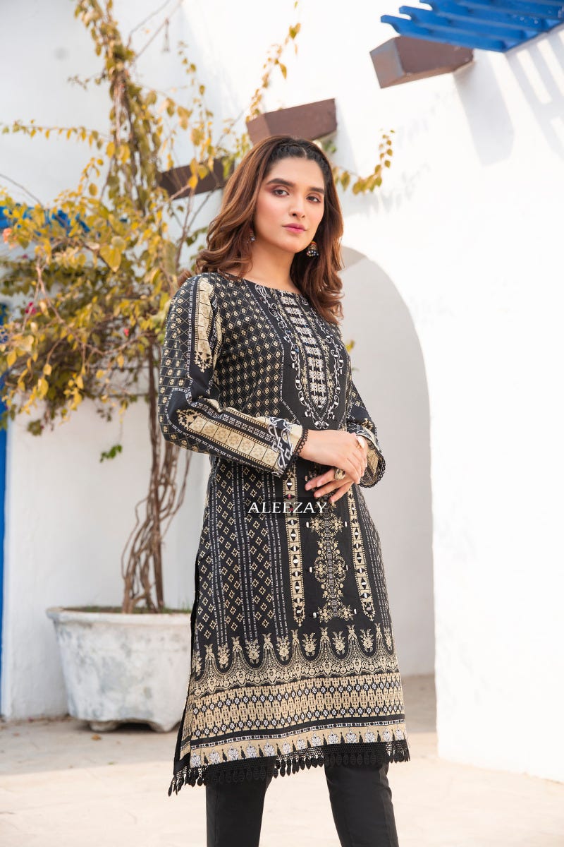 Ready to Wear 2 Pcs Dress with Handwork Details by Aleezay 12
