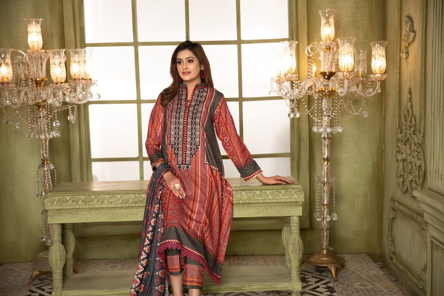 Winter Ready to Wear 3 Pcs Embroidered Dress by Aleezay 03
