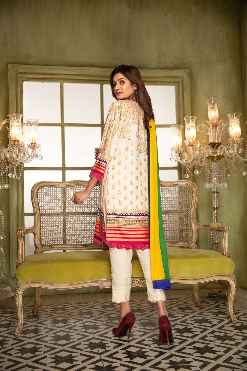 Winter Ready to Wear 3 Pcs Embroidered Dress by Aleezay 10