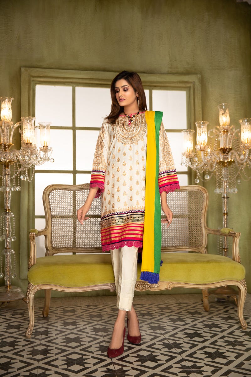 Winter Ready to Wear 3 Pcs Embroidered Dress by Aleezay 10