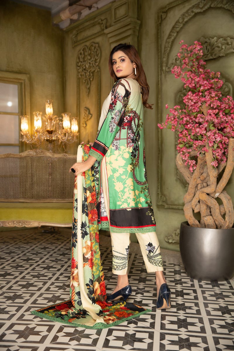 Winter Ready to Wear 3 Pcs Embroidered Dress by Aleezay 08