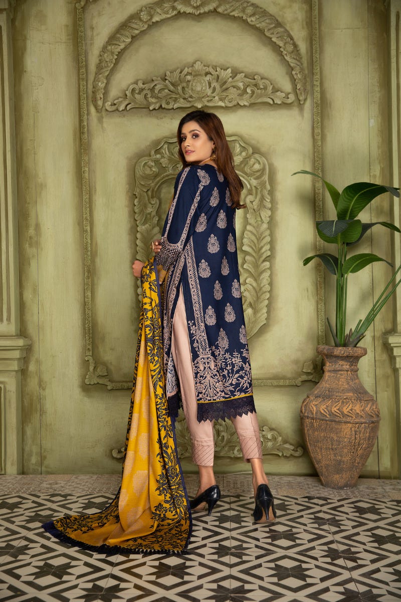 Winter Ready to Wear 3 Pcs Embroidered Dress by Aleezay 02