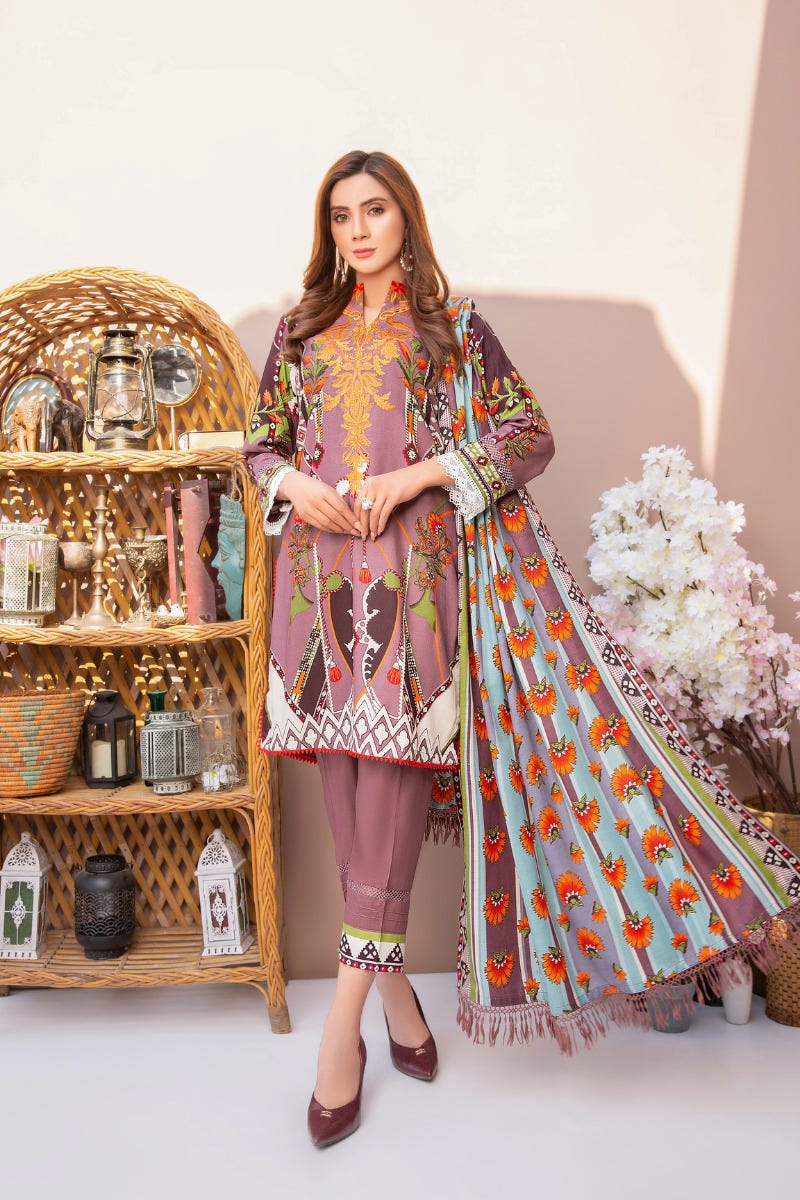 Ready to Wear 3 Pcs Embroidered Collection by Aleezay 07