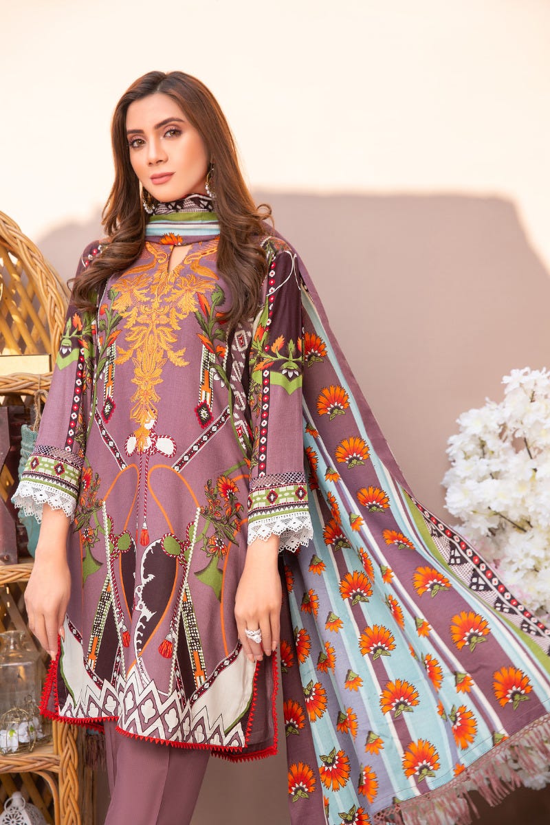 Ready to Wear 3 Pcs Embroidered Collection by Aleezay 07