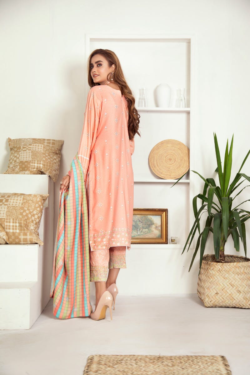 Winter Ready to Wear Embroidered Dress with Shawl by Aleezay 08