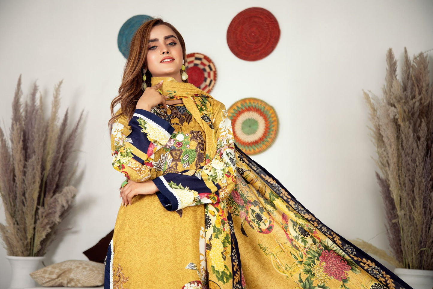 Winter Ready to Wear Embroidered Dress with Shawl by Aleezay 11
