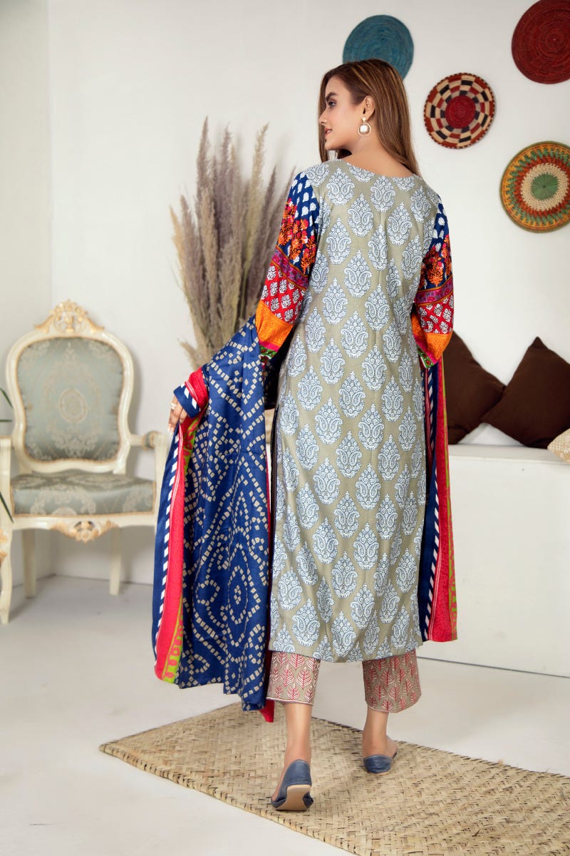 Winter Ready to Wear Embroidered Dress with Shawl by Aleezay 12