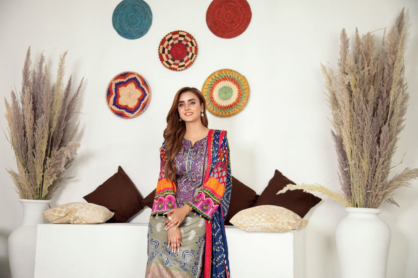Winter Ready to Wear Embroidered Dress with Shawl by Aleezay 12