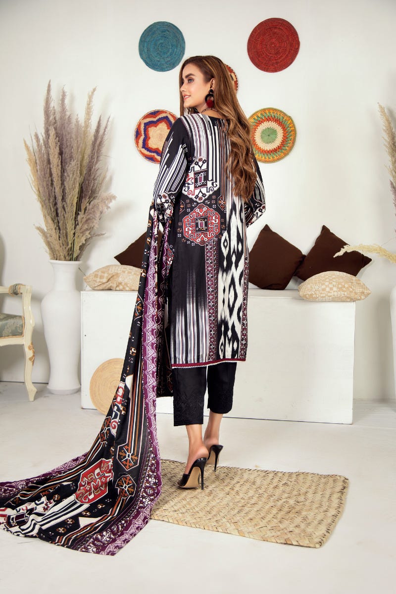 Winter Ready to Wear Embroidered Dress with Shawl by Aleezay 14