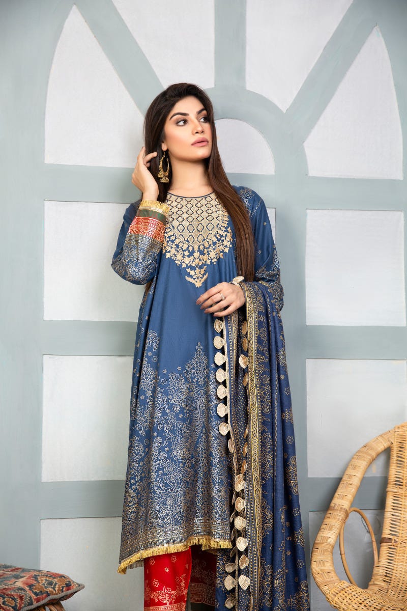 Winter Ready to Wear Embroidered Collection by Aleezay 06