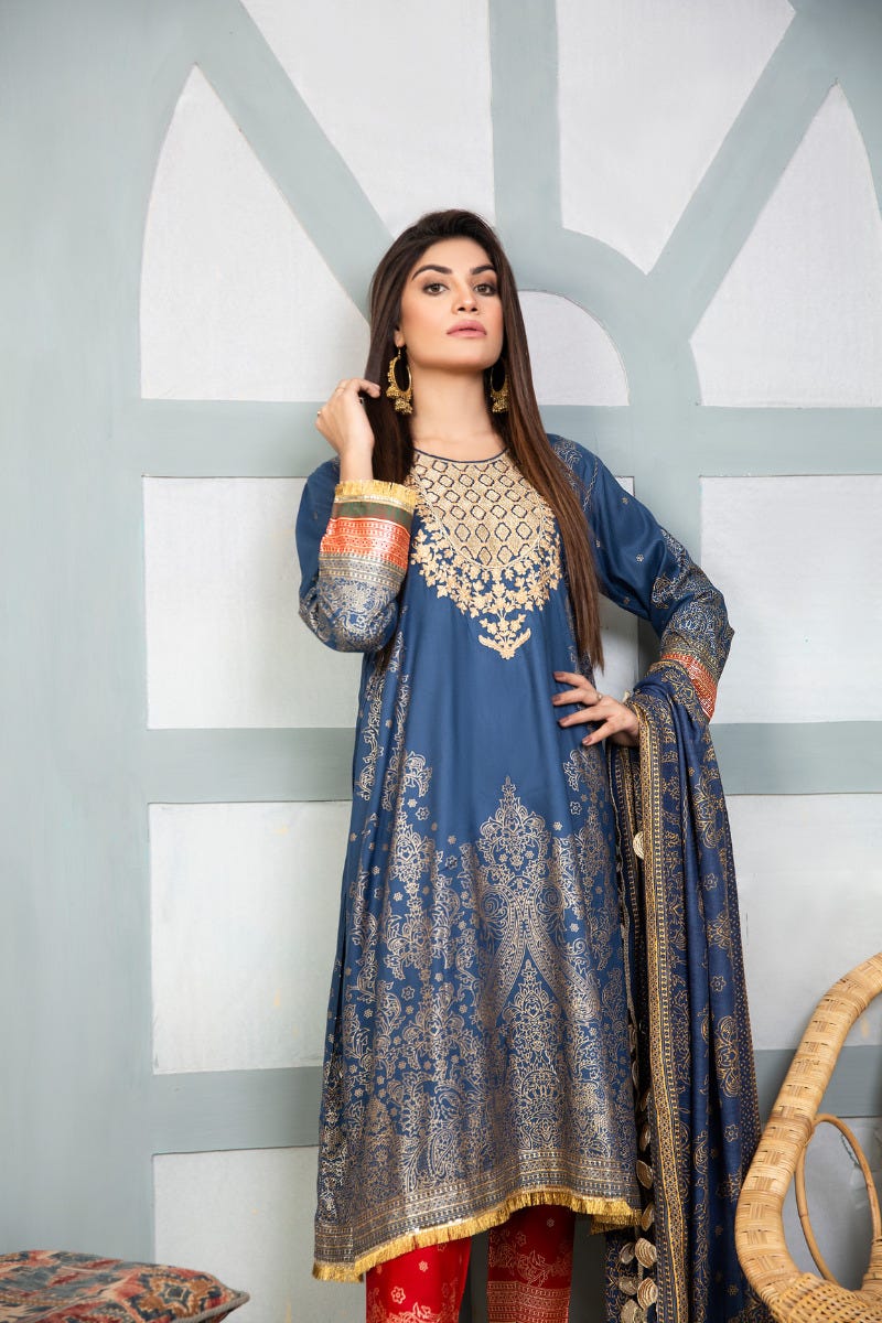 Winter Ready to Wear Embroidered Collection by Aleezay 06