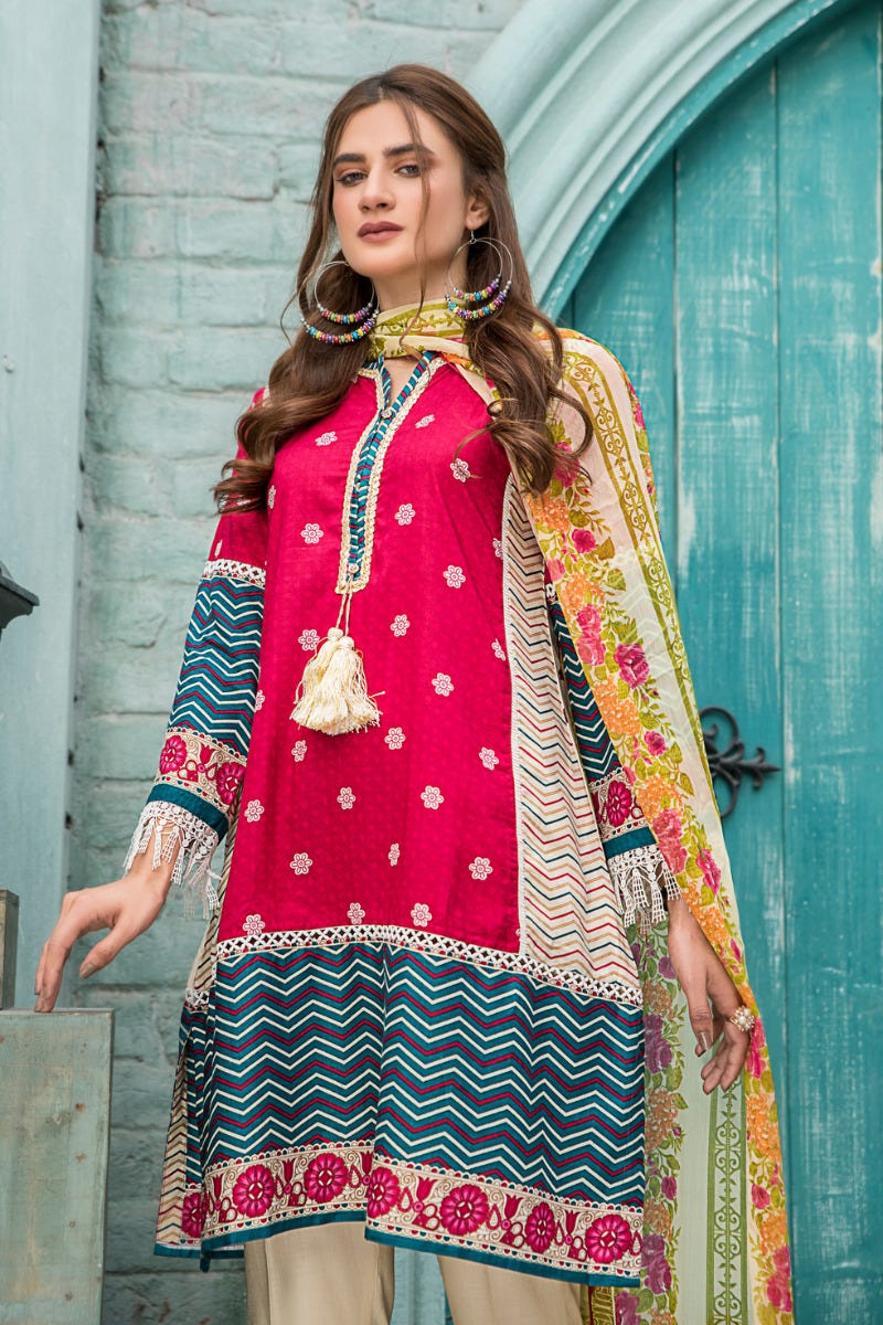 Spring Ready to Wear 3 Pcs Embroidered Collection by Aleezay 03