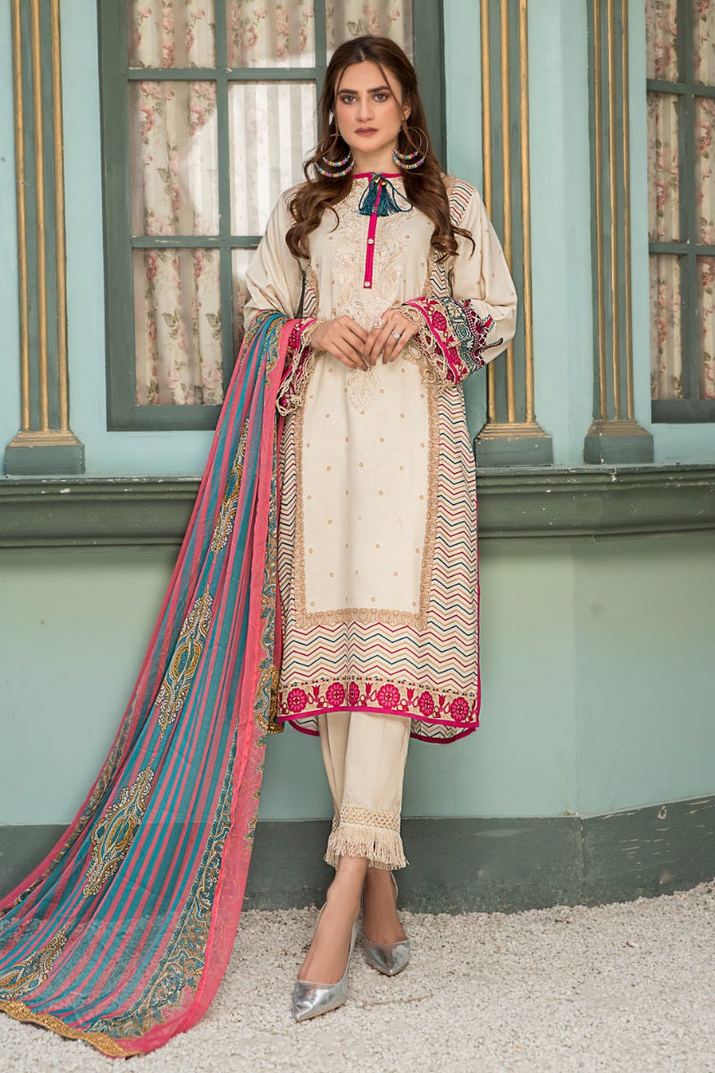 Spring Ready to Wear 3 Pcs Embroidered Collection by Aleezay 06