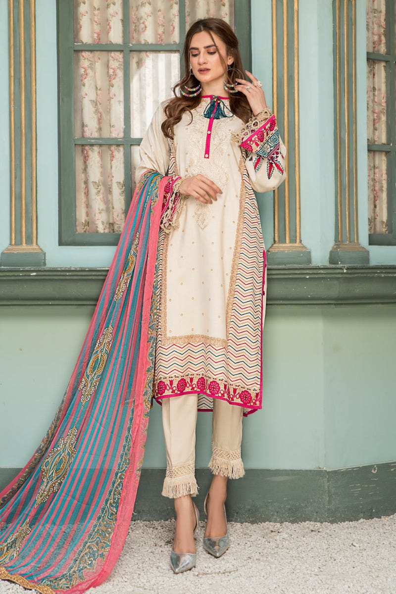 Spring Ready to Wear 3 Pcs Embroidered Collection by Aleezay 06
