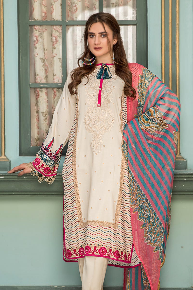 Spring Ready to Wear 3 Pcs Embroidered Collection by Aleezay 06