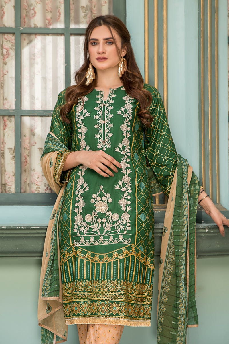 Spring Ready to Wear 3 Pcs Embroidered Collection by Aleezay 07