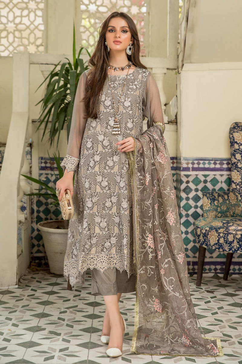 Chiffon Ready to Wear Embroidered Collection by Aleezay 10