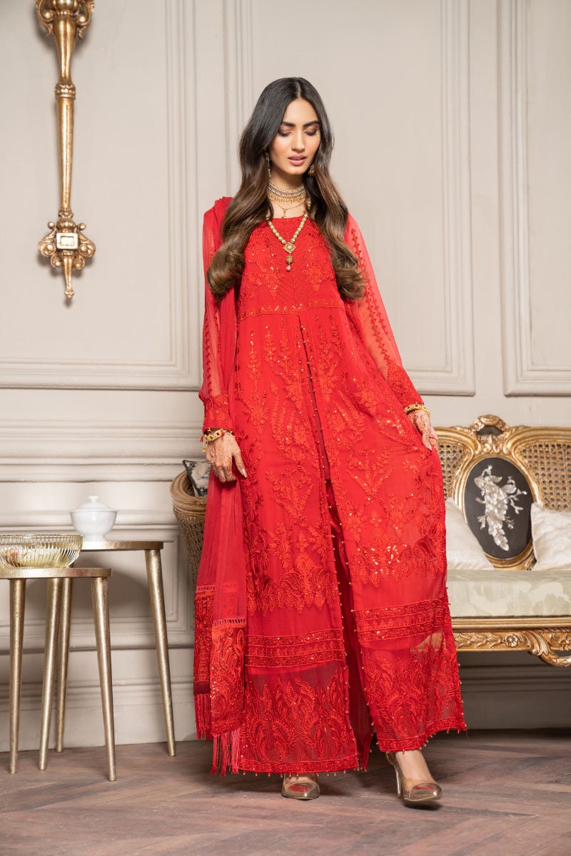 Luxury Formal Chiffon Embroidered Collection by Aleezay 07