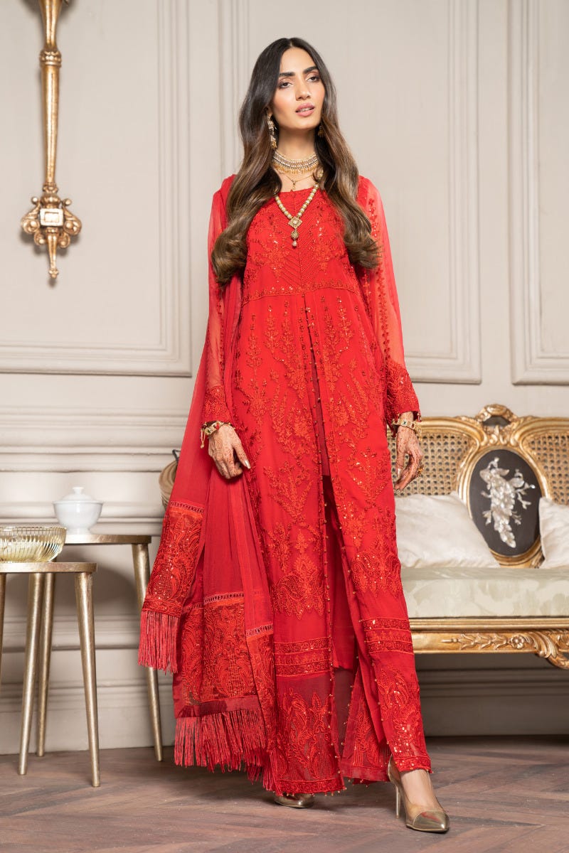 Luxury Formal Chiffon Embroidered Collection by Aleezay 07