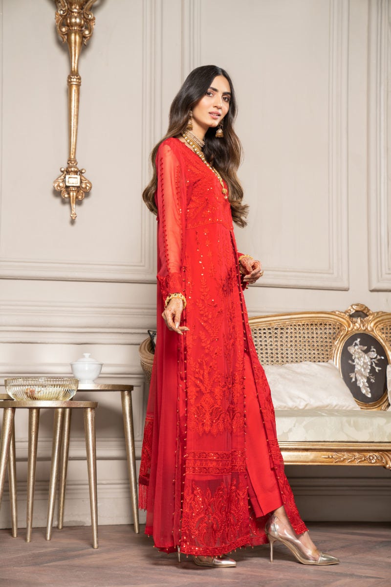Luxury Formal Chiffon Embroidered Collection by Aleezay 07