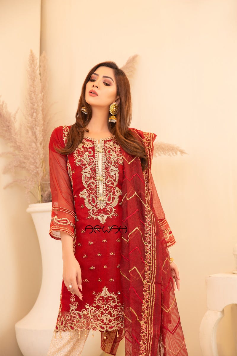 Winter Ready to Wear 3 Pcs Embroidered Collection by Arwah 06