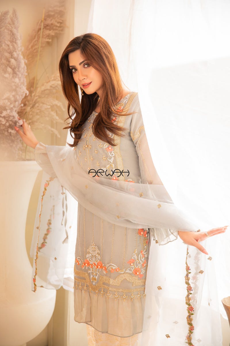 sachin and babi light blue dress Buy Embroidered Chiffon Dresses for Women at Best Prices in Pakistan –  Polawn