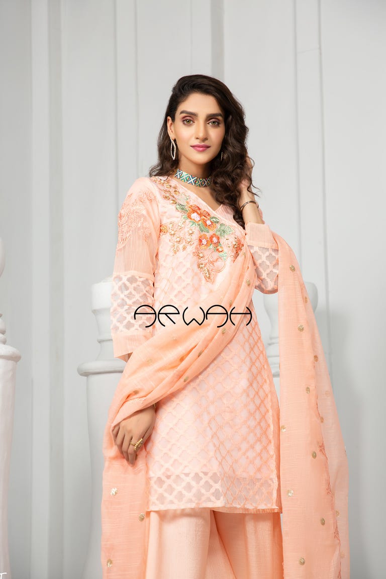 Winter Ready to Wear Embroidered 3 Pcs Dress by Arwah 10